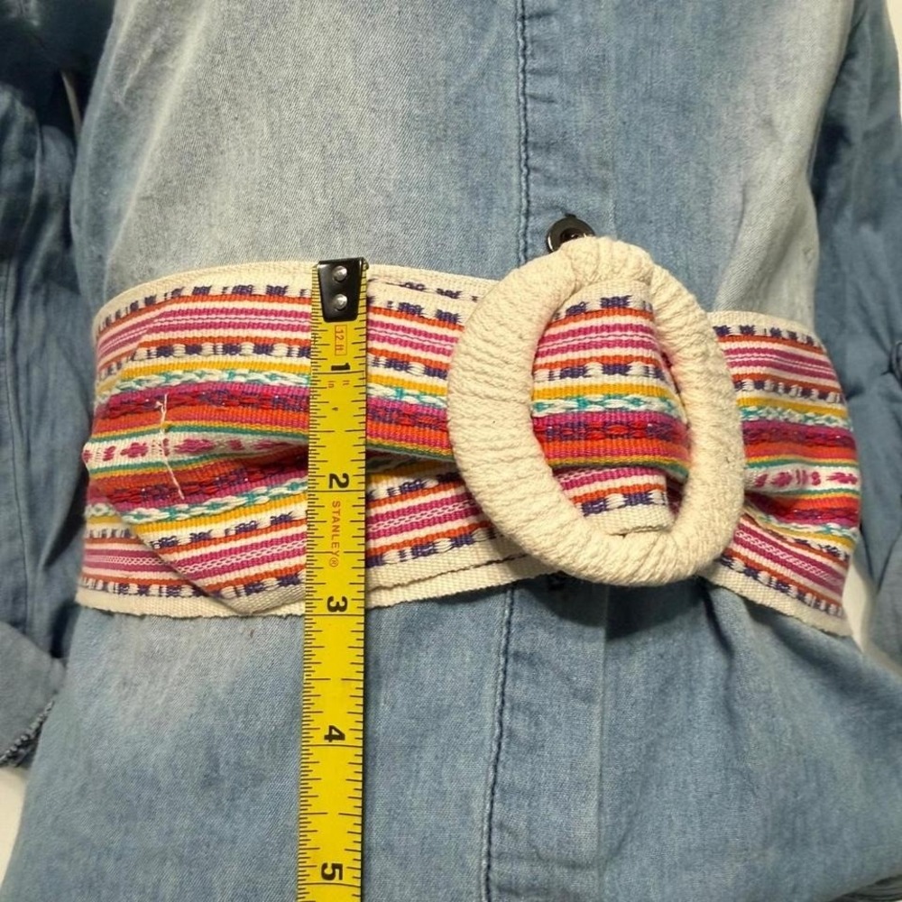 Multi-coloured boho belt